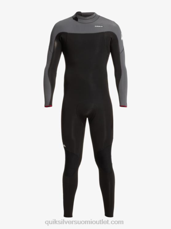 Quiksilver D6JJ926 miehet musta/ase metalli 3/2 päivittäistä käyttökertaa, selkävetoketjullinen märkäpuku