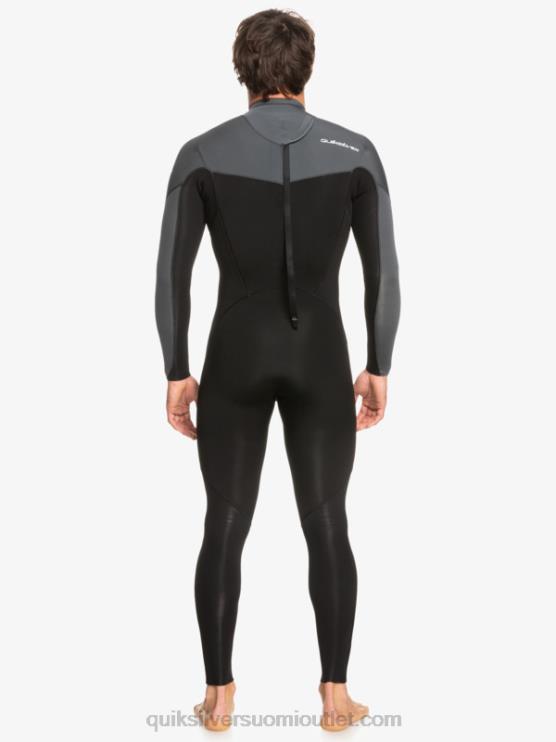 Quiksilver D6JJ926 miehet musta/ase metalli 3/2 päivittäistä käyttökertaa, selkävetoketjullinen märkäpuku