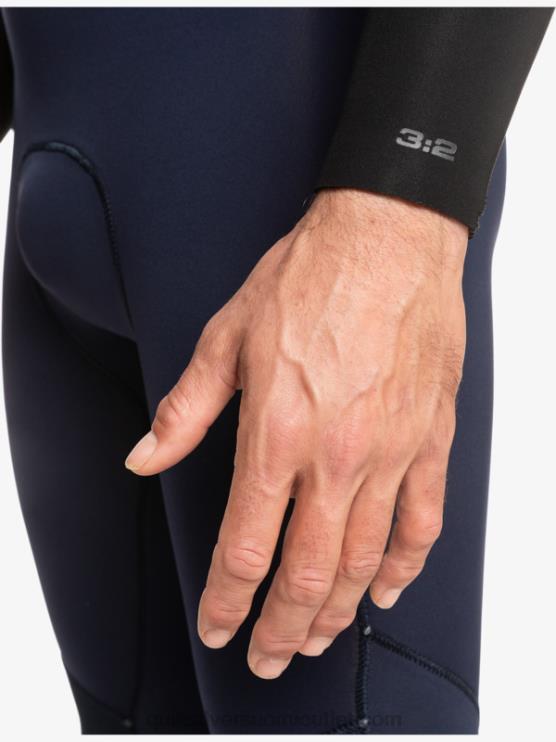 Quiksilver D6JJ927 miehet tumma laivastonsininen/musta 3/2 päivittäistä käyttökertaa, selkävetoketjullinen märkäpuku