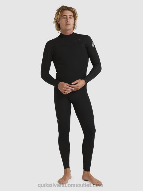 Quiksilver D6JJ928 miehet musta 3/2 päivittäistä käyttökertaa, selkävetoketjullinen märkäpuku