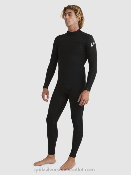 Quiksilver D6JJ928 miehet musta 3/2 päivittäistä käyttökertaa, selkävetoketjullinen märkäpuku