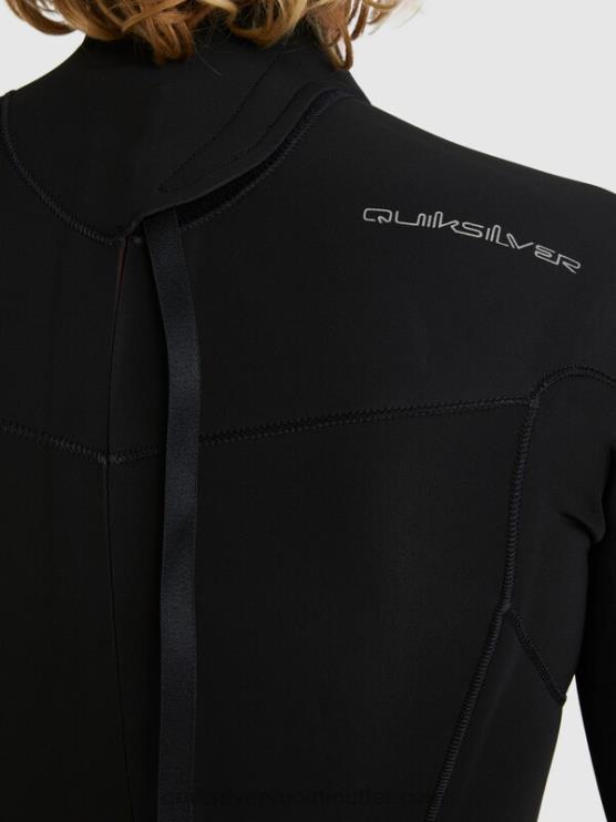 Quiksilver D6JJ928 miehet musta 3/2 päivittäistä käyttökertaa, selkävetoketjullinen märkäpuku