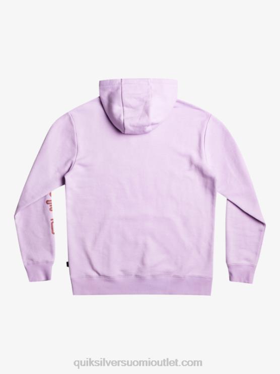 Quiksilver D6JJ1031 miehet pastelli lila omni-logolla varustettu hupullinen fleecepusero
