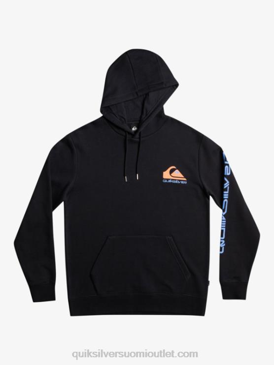 Quiksilver D6JJ1032 miehet musta omni-logolla varustettu hupullinen fleecepusero
