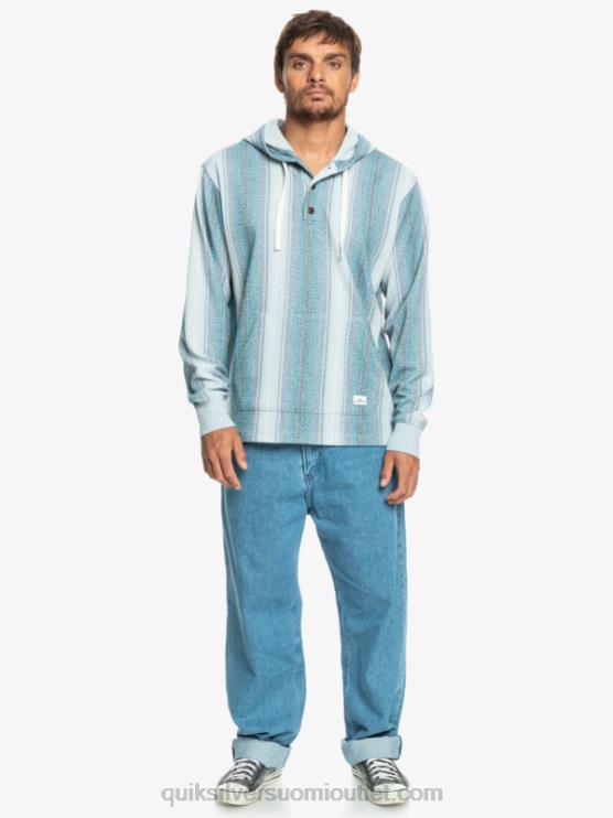 Quiksilver D6JJ1098 miehet marokon sininen baja-raita baja henley huppari