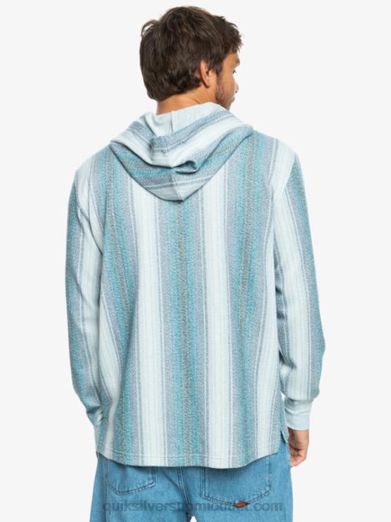 Quiksilver D6JJ1098 miehet marokon sininen baja-raita baja henley huppari
