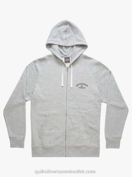 Quiksilver D6JJ1419 miehet vaaleanharmaa kanerva vesimies surffauksen jälkeen vetoketjullinen huppari