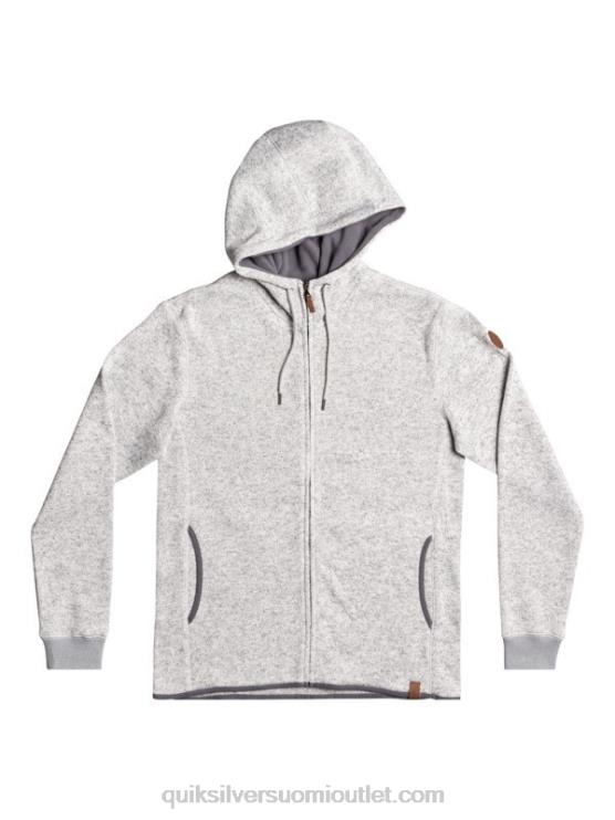 Quiksilver D6JJ1479 miehet vaaleanharmaa kanerva keller vetoketjullinen huppari