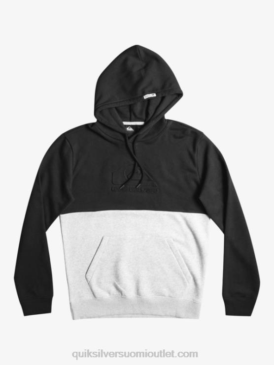 Quiksilver D6JJ1681 miehet musta kohokuvioitu huppari