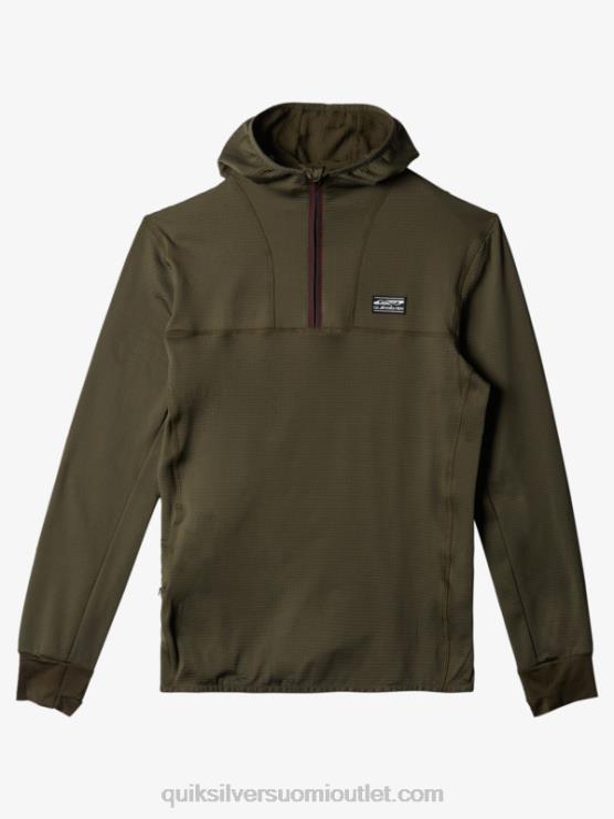 Quiksilver D6JJ1874 miehet rypäleen lehtiä jyrkkä, neljännesvetoketjullinen fleecehuppari