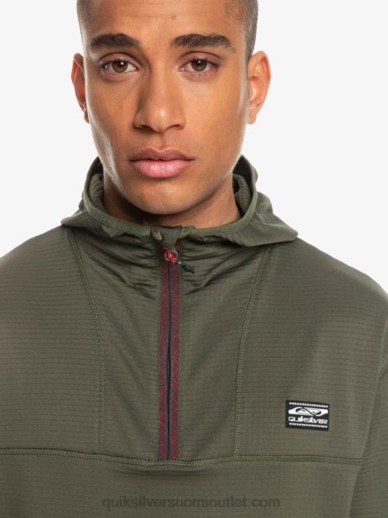 Quiksilver D6JJ1874 miehet rypäleen lehtiä jyrkkä, neljännesvetoketjullinen fleecehuppari