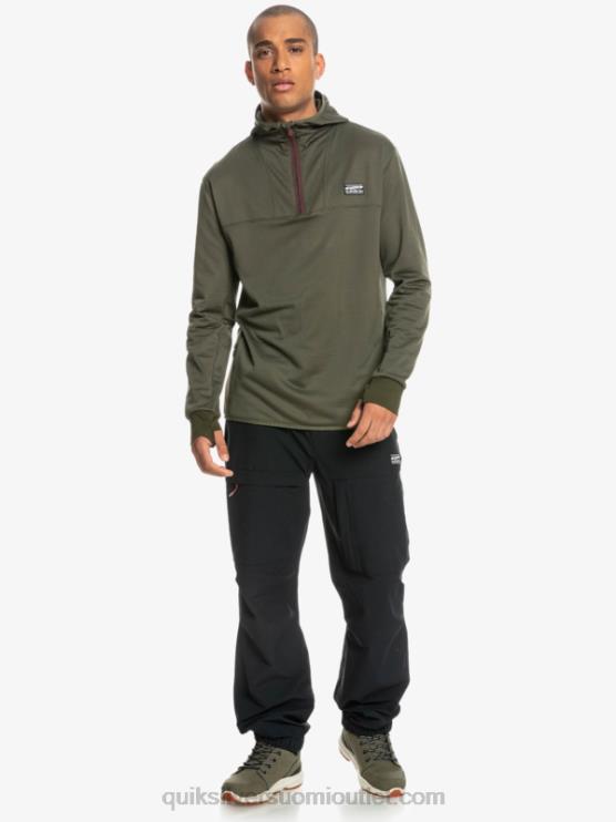 Quiksilver D6JJ1874 miehet rypäleen lehtiä jyrkkä, neljännesvetoketjullinen fleecehuppari