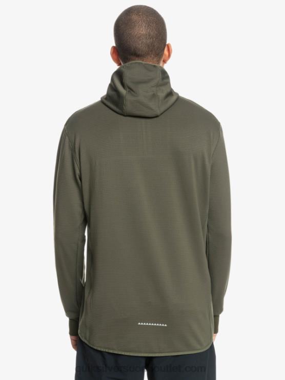 Quiksilver D6JJ1874 miehet rypäleen lehtiä jyrkkä, neljännesvetoketjullinen fleecehuppari