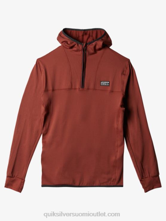 Quiksilver D6JJ1875 miehet mahonki jyrkkä, neljännesvetoketjullinen fleecehuppari