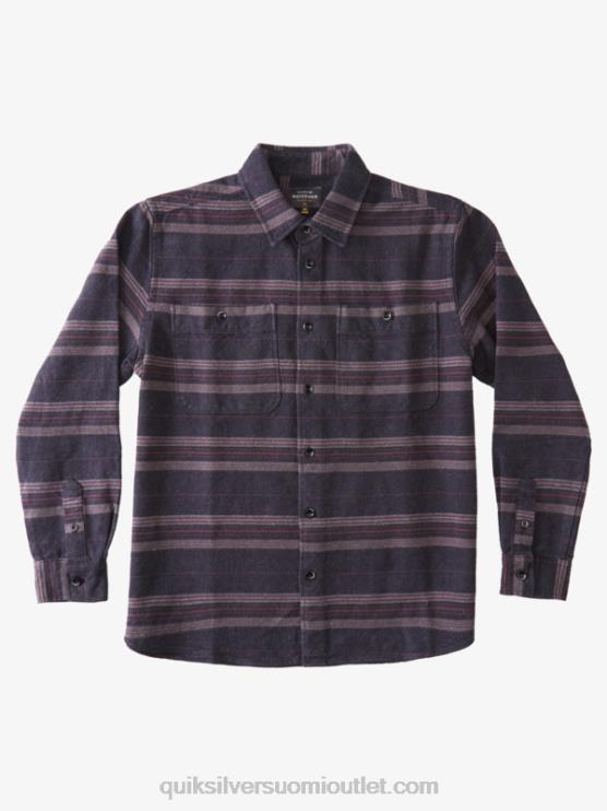 Quiksilver D6JJ1121 miehet musta vaakasuora harjanne Waterman vaakasuora ridge flanelli pitkähihainen paita