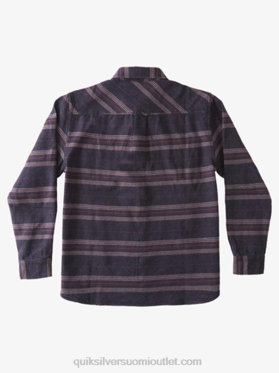 Quiksilver D6JJ1121 miehet musta vaakasuora harjanne Waterman vaakasuora ridge flanelli pitkähihainen paita