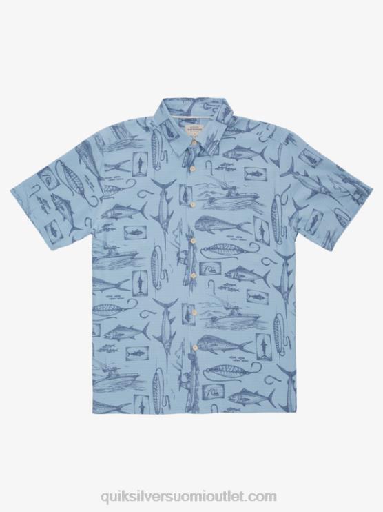 Quiksilver D6JJ1218 miehet hämäränsininen löysä viiva Waterman slack line lyhythihainen paita
