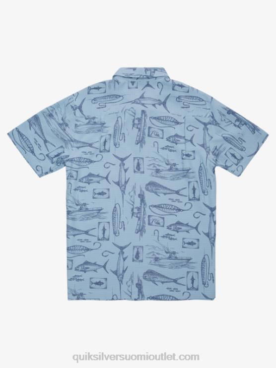 Quiksilver D6JJ1218 miehet hämäränsininen löysä viiva Waterman slack line lyhythihainen paita