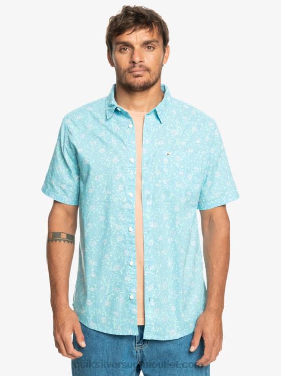 Quiksilver D6JJ1230 miehet taivaansininen täyteläinen sumu pehmeä fuzz lyhythihainen paita