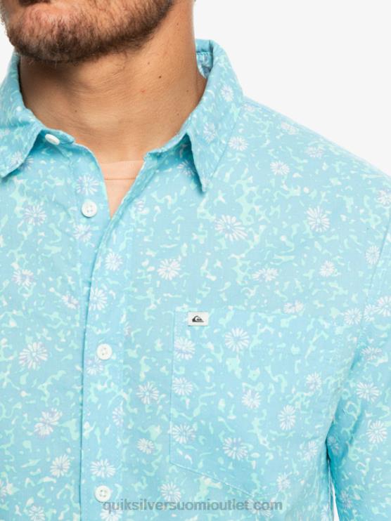 Quiksilver D6JJ1230 miehet taivaansininen täyteläinen sumu pehmeä fuzz lyhythihainen paita