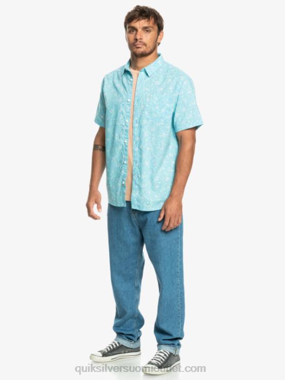 Quiksilver D6JJ1230 miehet taivaansininen täyteläinen sumu pehmeä fuzz lyhythihainen paita
