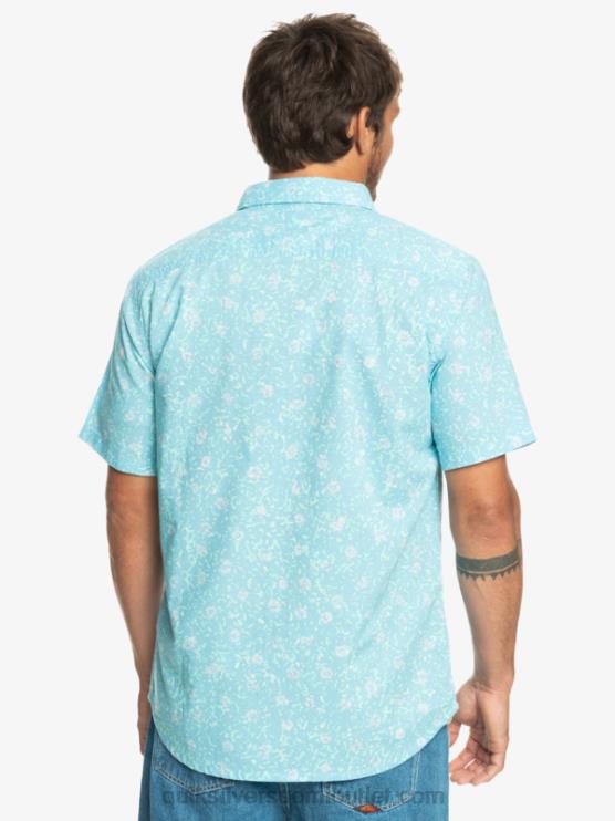 Quiksilver D6JJ1230 miehet taivaansininen täyteläinen sumu pehmeä fuzz lyhythihainen paita