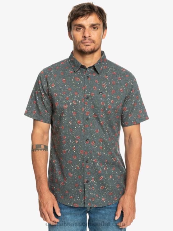 Quiksilver D6JJ1231 miehet tumma liuskekivi pehmeä sumu pehmeä fuzz lyhythihainen paita