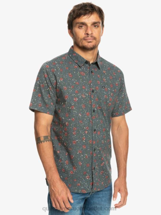 Quiksilver D6JJ1231 miehet tumma liuskekivi pehmeä sumu pehmeä fuzz lyhythihainen paita