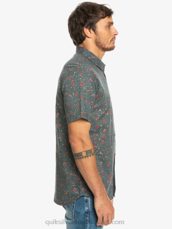 Quiksilver D6JJ1231 miehet tumma liuskekivi pehmeä sumu pehmeä fuzz lyhythihainen paita