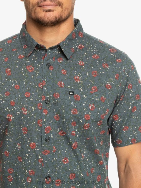 Quiksilver D6JJ1231 miehet tumma liuskekivi pehmeä sumu pehmeä fuzz lyhythihainen paita