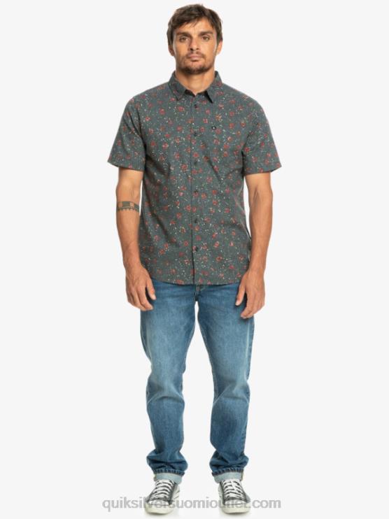 Quiksilver D6JJ1231 miehet tumma liuskekivi pehmeä sumu pehmeä fuzz lyhythihainen paita