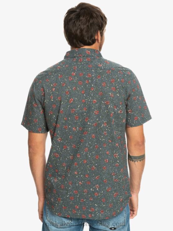 Quiksilver D6JJ1231 miehet tumma liuskekivi pehmeä sumu pehmeä fuzz lyhythihainen paita