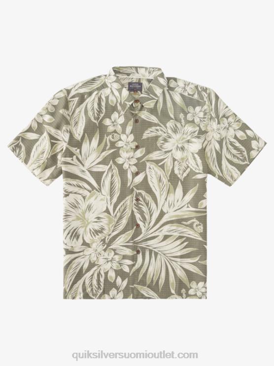 Quiksilver D6JJ1334 miehet pölyiset oliivibrunssipäivät Waterman brunssiajan lyhythihainen paita
