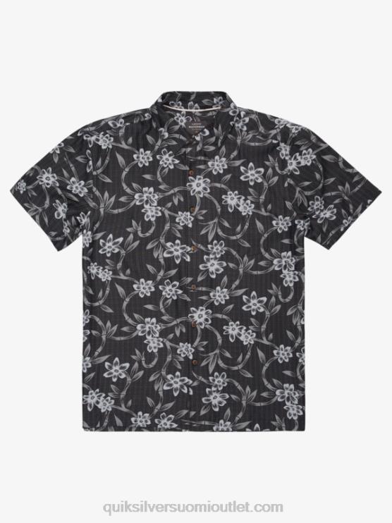 Quiksilver D6JJ1352 miehet musta kierretty virtaus Waterman twisted flow lyhythihainen paita