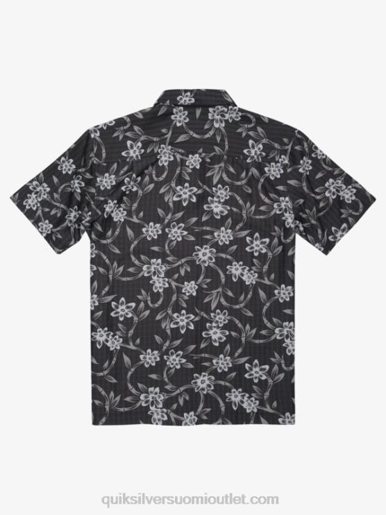 Quiksilver D6JJ1352 miehet musta kierretty virtaus Waterman twisted flow lyhythihainen paita