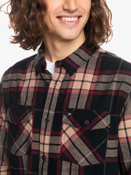 Quiksilver D6JJ1428 miehet musta lehmus stretch Linden joustava pitkähihainen flanellipaita