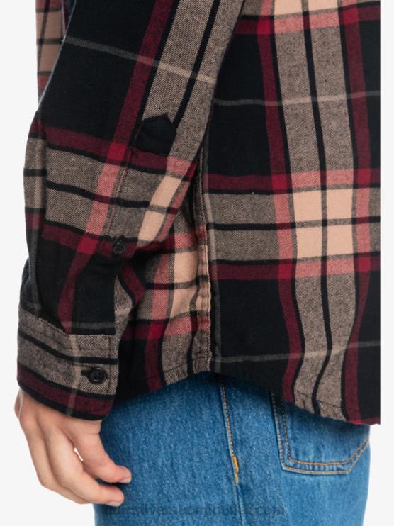 Quiksilver D6JJ1428 miehet musta lehmus stretch Linden joustava pitkähihainen flanellipaita