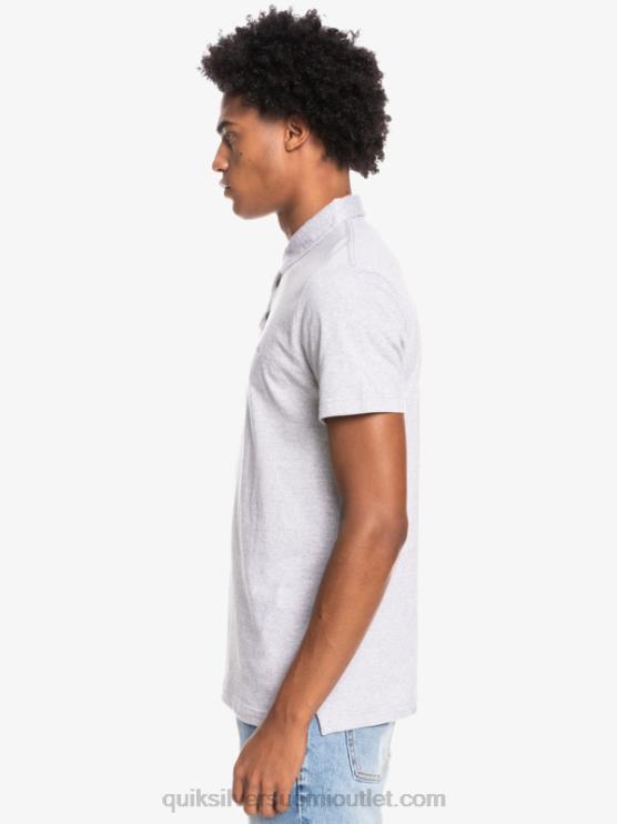 Quiksilver D6JJ1552 miehet vaaleanharmaa kanerva jokapäiväinen sun cruise lyhythihainen poolopaita