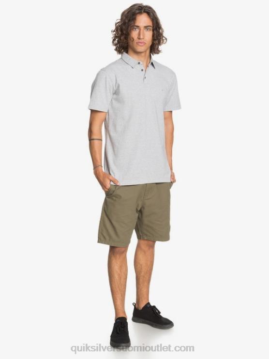Quiksilver D6JJ1552 miehet vaaleanharmaa kanerva jokapäiväinen sun cruise lyhythihainen poolopaita