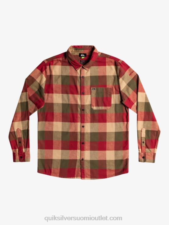 Quiksilver D6JJ1571 miehet rubiiniviiniperho Motherfly pitkähihainen flanellipaita