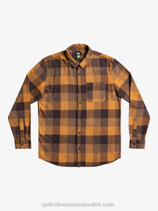 Quiksilver D6JJ1574 miehet ruskea sokeri emäperho Motherfly pitkähihainen flanellipaita