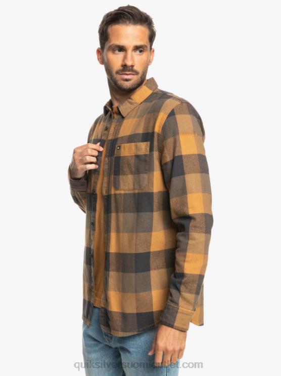 Quiksilver D6JJ1574 miehet ruskea sokeri emäperho Motherfly pitkähihainen flanellipaita
