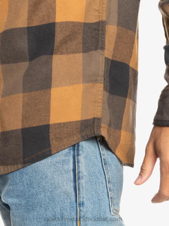 Quiksilver D6JJ1574 miehet ruskea sokeri emäperho Motherfly pitkähihainen flanellipaita