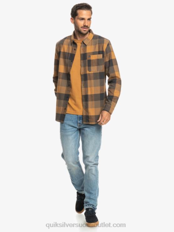 Quiksilver D6JJ1574 miehet ruskea sokeri emäperho Motherfly pitkähihainen flanellipaita