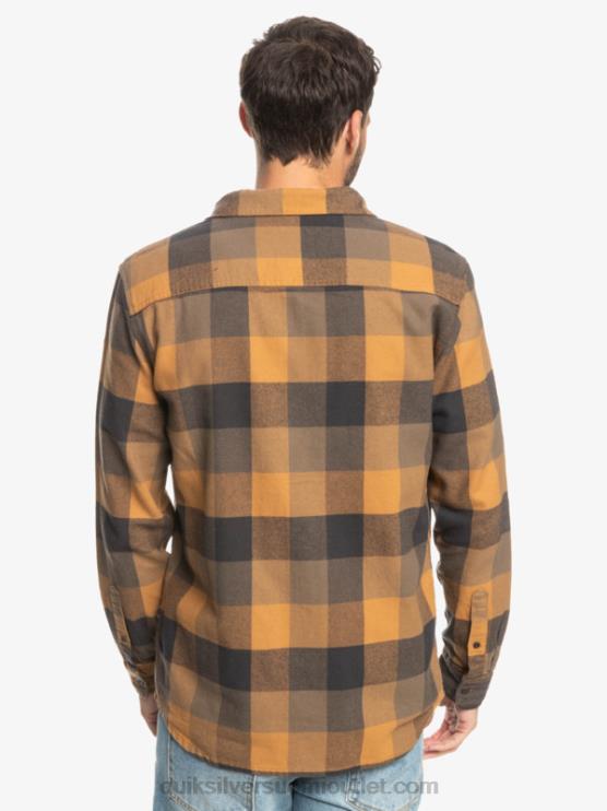 Quiksilver D6JJ1574 miehet ruskea sokeri emäperho Motherfly pitkähihainen flanellipaita