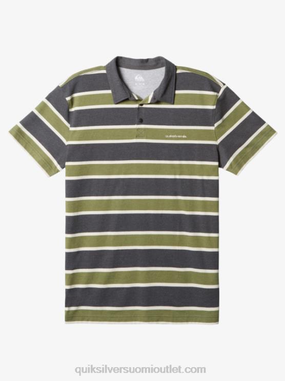 Quiksilver D6JJ1623 miehet asfaltti raidallinen lite 3 stripe lite lyhythihainen poolopaita