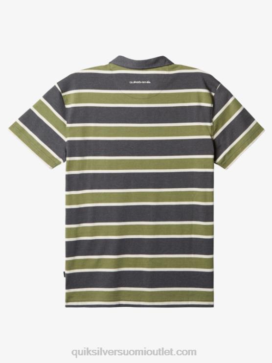 Quiksilver D6JJ1623 miehet asfaltti raidallinen lite 3 stripe lite lyhythihainen poolopaita