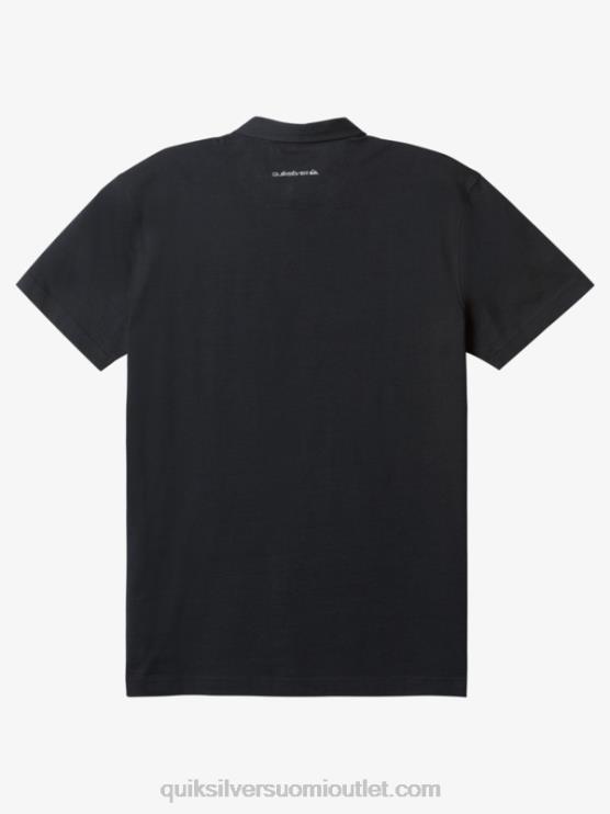 Quiksilver D6JJ1624 miehet musta raidallinen lite1 stripe lite lyhythihainen poolopaita