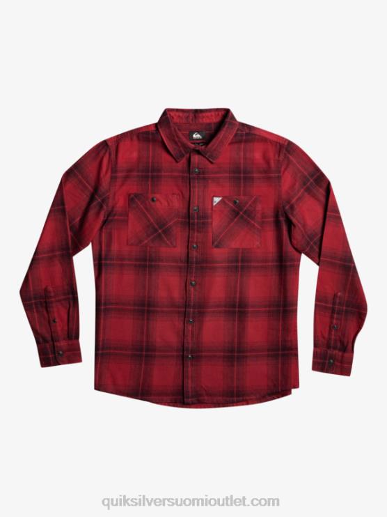Quiksilver D6JJ1691 miehet rubiiniviini saturn saturninen ruudullinen pitkähihainen paita
