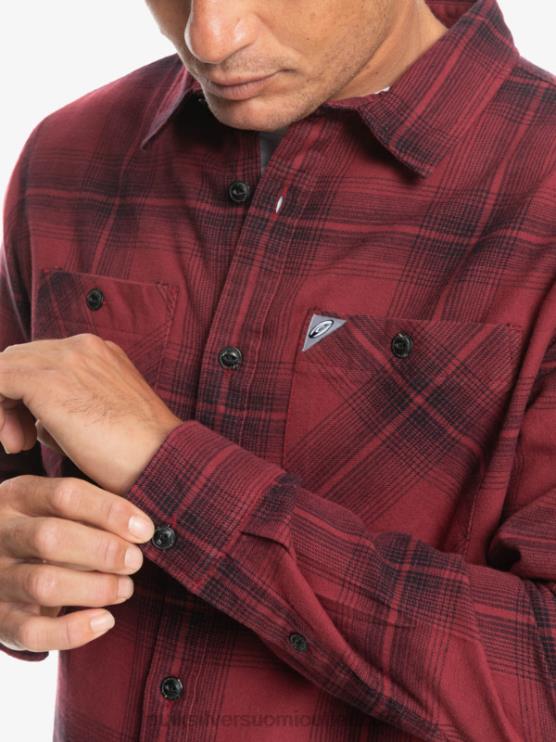Quiksilver D6JJ1691 miehet rubiiniviini saturn saturninen ruudullinen pitkähihainen paita